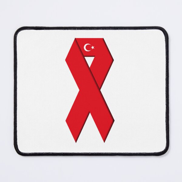Item preview, Turkey flag ribbon design designed and sold by WhiteDoveArt.