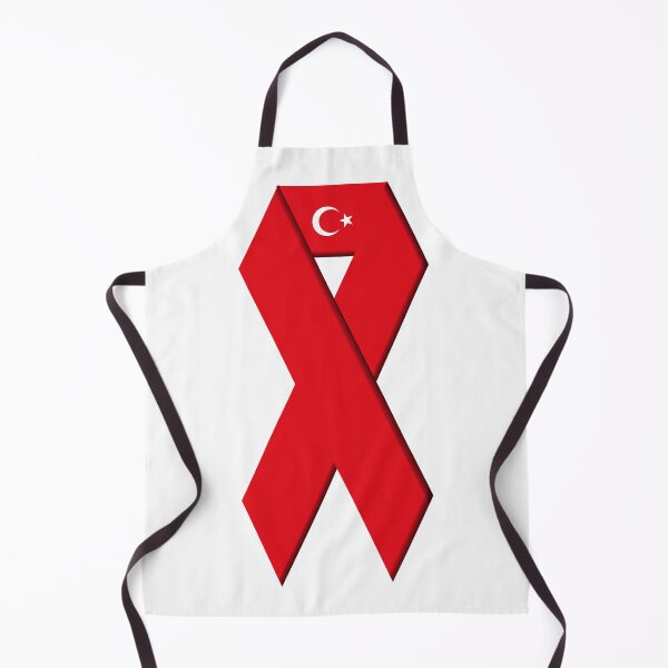 Item preview, Turkey flag ribbon design designed and sold by WhiteDoveArt.