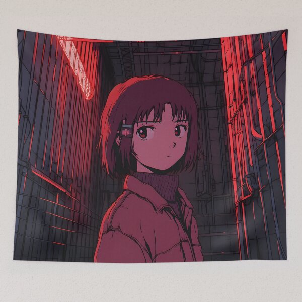 Item preview, Wired Realities Unveiled: Serial Experiments Lain Fan Art, Cyberpunk Anime, and Virtual Reality Mysteries designed and sold by InsaneLEDP1994.
