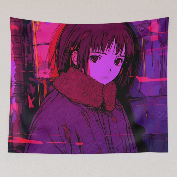 Item preview, Wired Realities Unveiled: Serial Experiments Lain Fan Art, Cyberpunk Anime, and Virtual Reality Mysteries designed and sold by InsaneLEDP1994.
