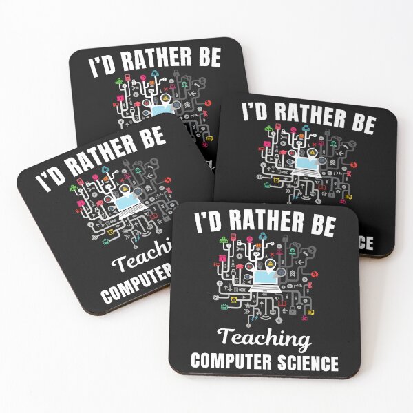 Item preview, I'd rather be teaching computer science, funny computer science professor or teacher job quote designed and sold by NBSStore.