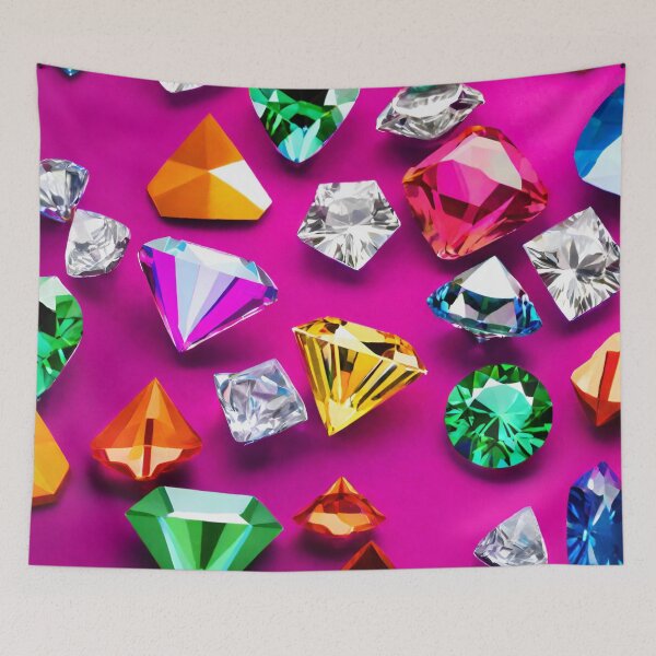 Item preview, Diamonds painted on a pink background designed and sold by SweetRossel.