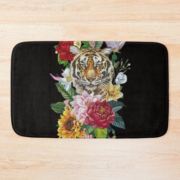Item preview, TIGER AND FLOWERS designed and sold by aipaint.