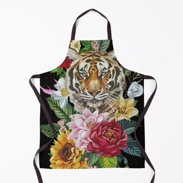 Item preview, TIGER AND FLOWERS designed and sold by aipaint.