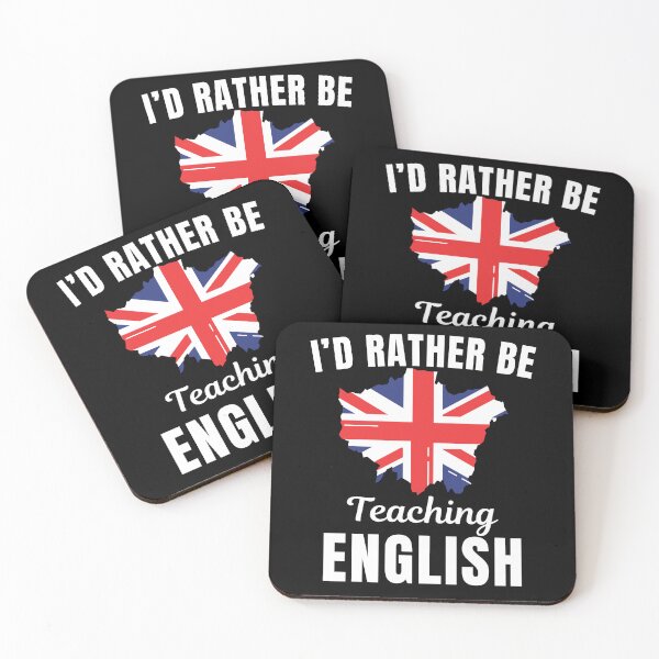 Item preview, I'd rather be teaching English , funny English language learning or speaking teacher or professor quote or saying designed and sold by NBSStore.