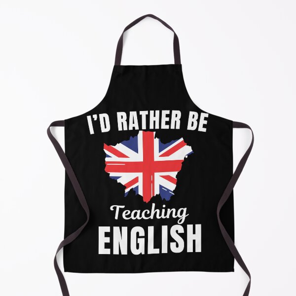Item preview, I'd rather be teaching English , funny English language learning or speaking teacher or professor quote or saying designed and sold by NBSStore.