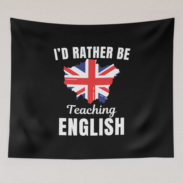 Item preview, I'd rather be teaching English , funny English language learning or speaking teacher or professor quote or saying designed and sold by NBSStore.