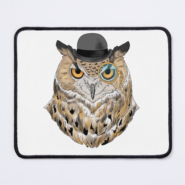 Item preview, Owl with Monocle designed and sold by Bearschtick In The Woods.