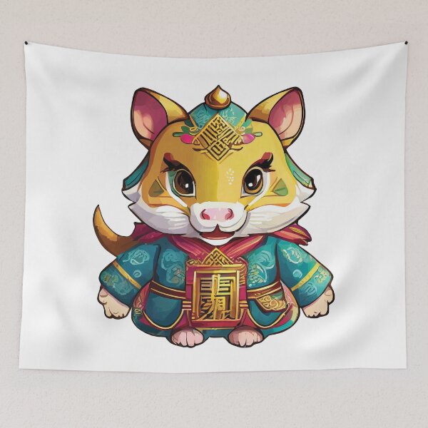 Item preview, Cartoon animal in Asian style art designed and sold by nvrprooo.