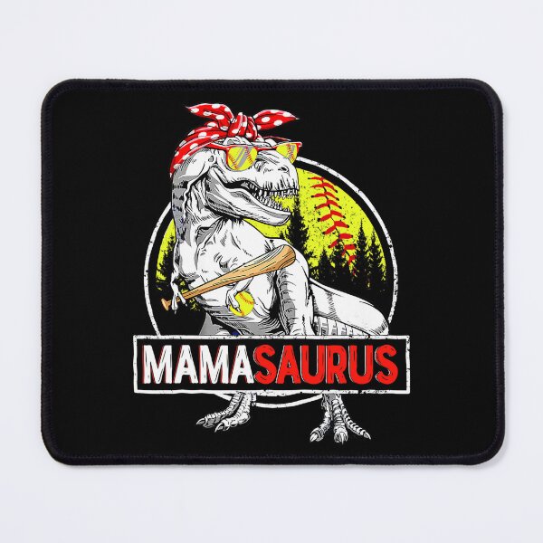Item preview, Mamasaurus T rex Dinosaur Funny Mama Saurus-SoftBall player designed and sold by SpeedyPrints.