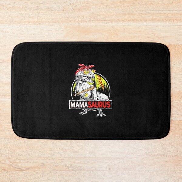 Item preview, Mamasaurus T rex Dinosaur Funny Mama Saurus-SoftBall player designed and sold by SpeedyPrints.
