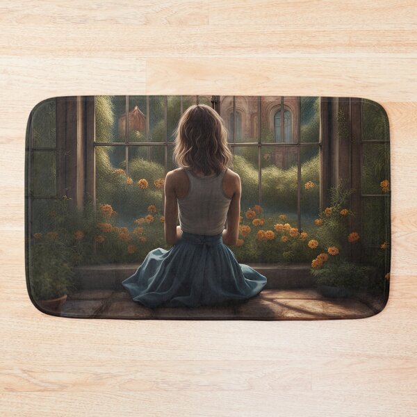 Item preview, A Lonely Girl In Front Of A Prison Window designed and sold by MoriFantasy.