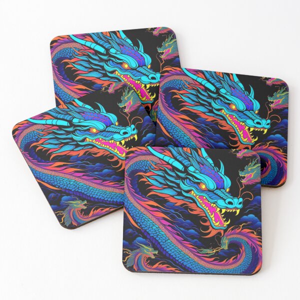 Item preview, Colorful Glowing Japanese Dragon  designed and sold by TheDarkWardrobe.