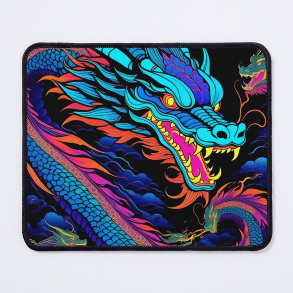 Item preview, Colorful Glowing Japanese Dragon designed and sold by TheDarkWardrobe.