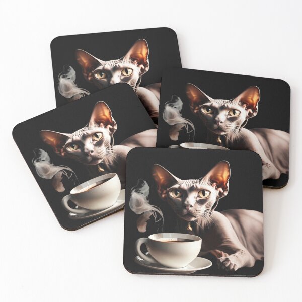 Item preview, Cat Drinks Coffee Funny designed and sold by MatthewViews.