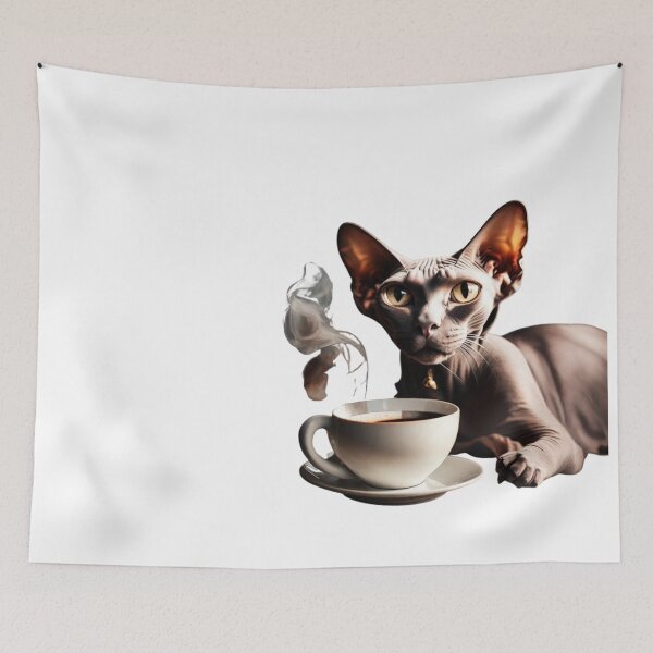 Item preview, Cat Drinks Coffee Funny designed and sold by MatthewViews.