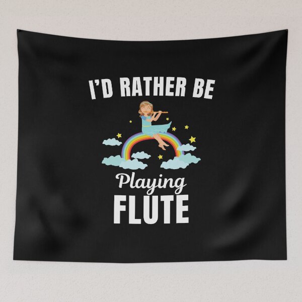 Item preview, I'd rather be playing flute, funny flute instrument players lovers and musicians saying or quote designed and sold by NBSStore.