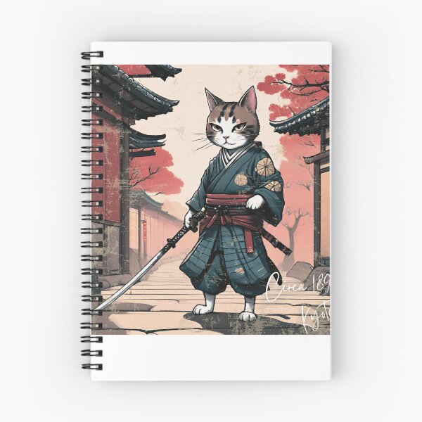 Item preview, Circa 1890 Samurai Cat Vintage The Founding of Kyoto designed and sold by CuriousMax.