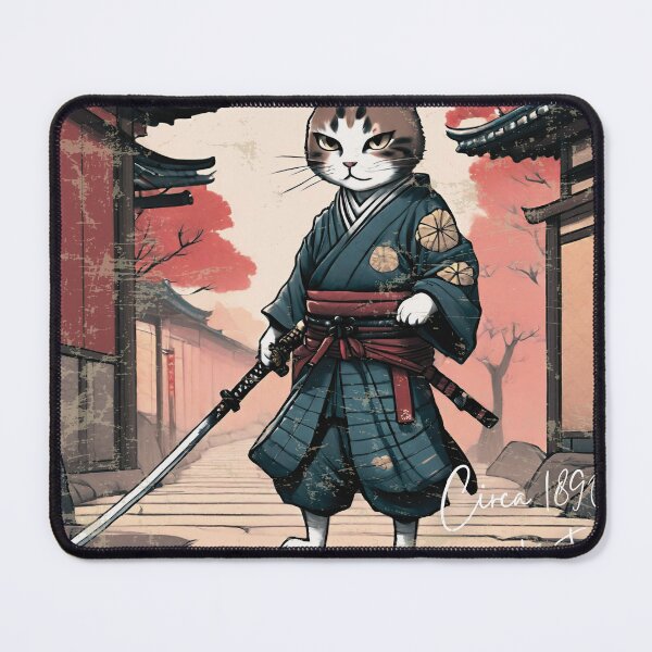 Item preview, Circa 1890 Samurai Cat Vintage The Founding of Kyoto designed and sold by CuriousMax.