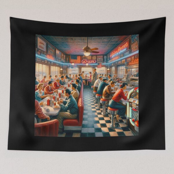 Item preview, Retro Diner Delight designed and sold by BestArtByArvind.