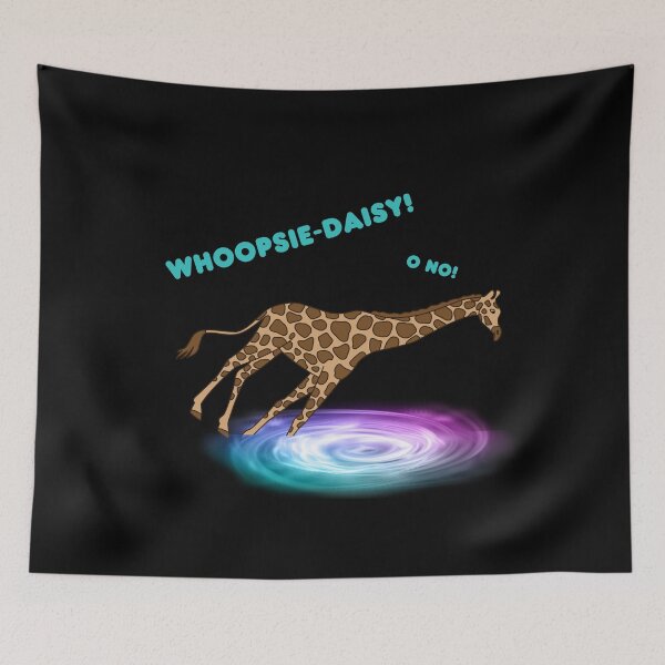 Item preview, Whoopsie-daisy! Giraffe through a space portal designed and sold by FrogMoonshot.