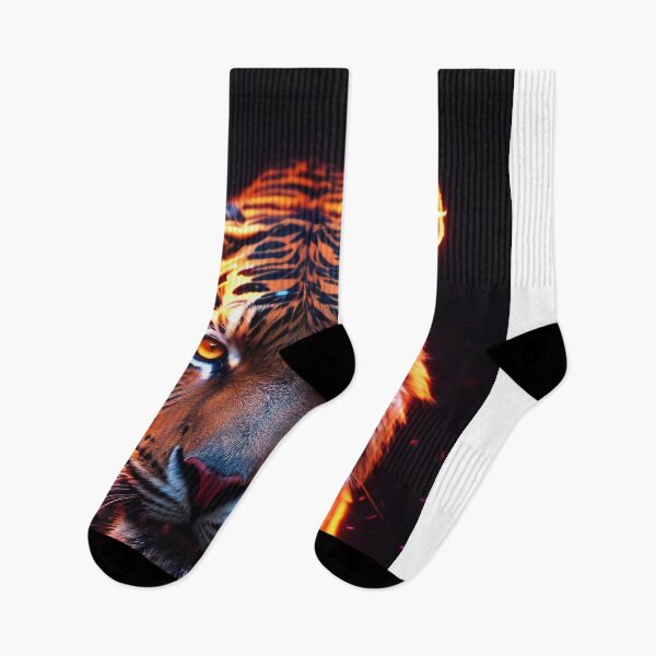 Item preview, Majestic Neon Tiger: A Glimpse into Wild Radiance designed and sold by ArtComixHaven.