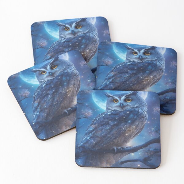 Item preview, Mysterious Owl in Cosmic Night designed and sold by Enchanting Art Vista.