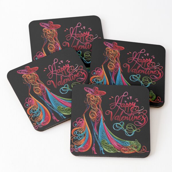 Item preview, Radiant Elegance - Lustrous Valentine's Lady in Vivid Hues designed and sold by ZbigArt.