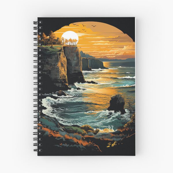 Item preview, arty cliffs with a sunset designed and sold by artyficial-.