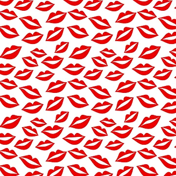 Artwork thumbnail, Red Lips Pattern by patternsoup