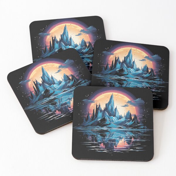 Item preview, blue icebergs in the horizon designed and sold by artyficial-.