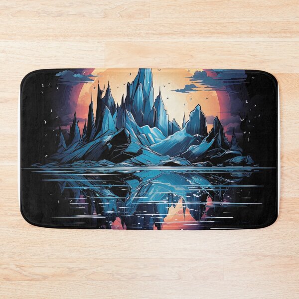 Item preview, blue icebergs in the horizon designed and sold by artyficial-.