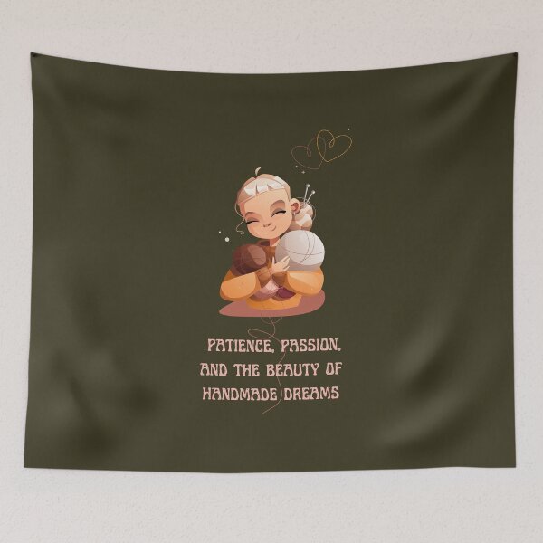 Item preview, Patience Passion and the Beauty of Handmade Dreams,  best on dark background designed and sold by VarnaChitra.