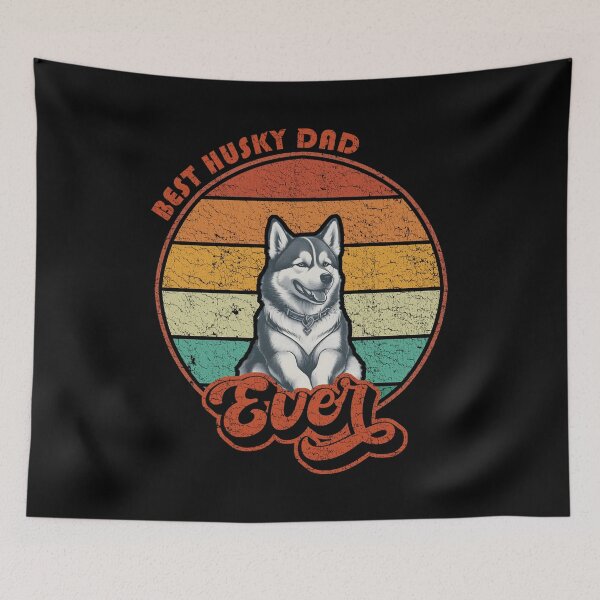 Item preview, Best Husky Dad Ever - Vintage Sunset - Vintage Husky designed and sold by brindled.