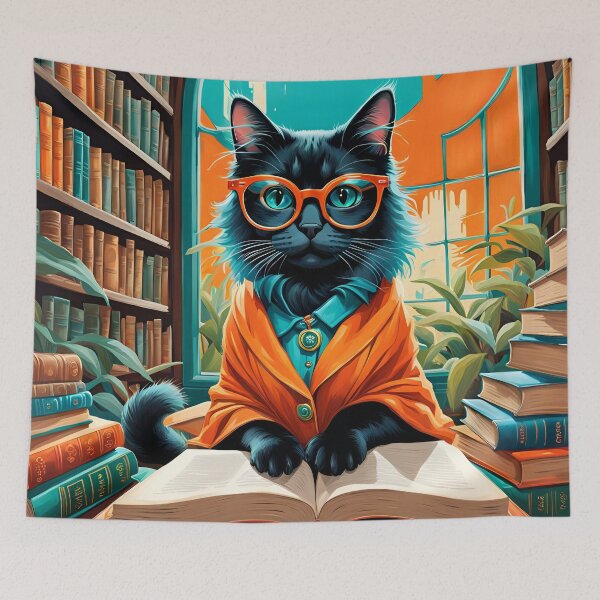 Item preview, Cat Loves Books designed and sold by TAOPS.