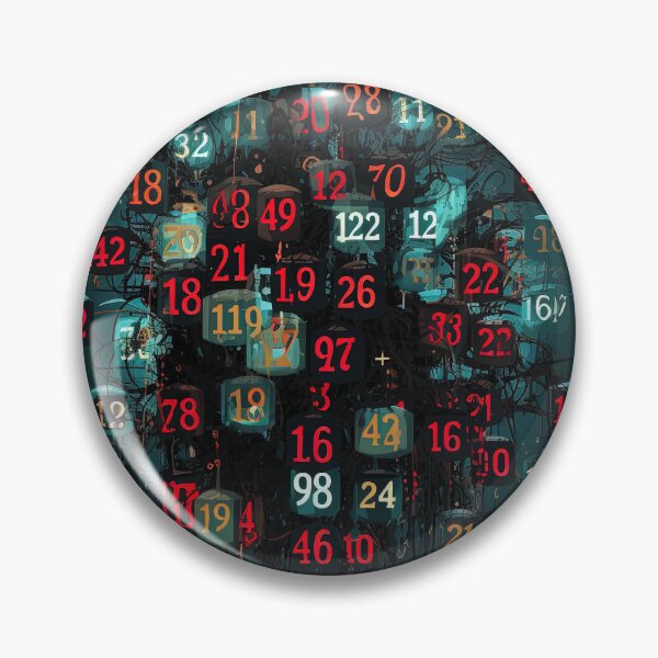 Item preview, grid of numbers in a dark scene designed and sold by artyficial-.