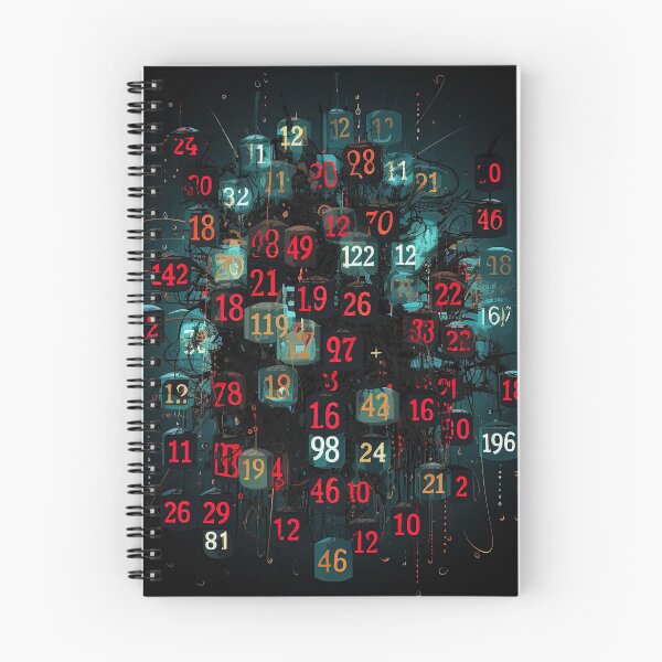 Item preview, grid of numbers in a dark scene designed and sold by artyficial-.