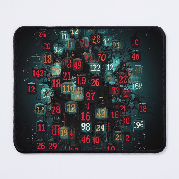 Item preview, grid of numbers in a dark scene designed and sold by artyficial-.