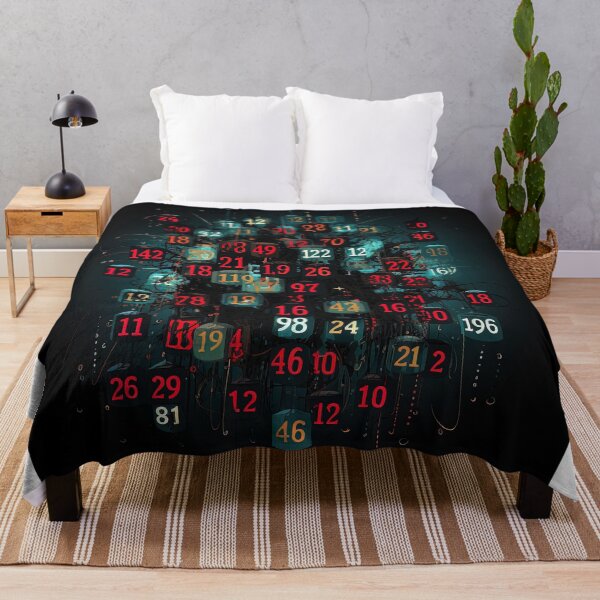 Item preview, grid of numbers in a dark scene designed and sold by artyficial-.