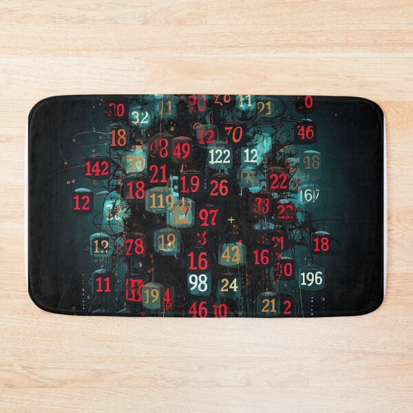 Item preview, grid of numbers in a dark scene designed and sold by artyficial-.