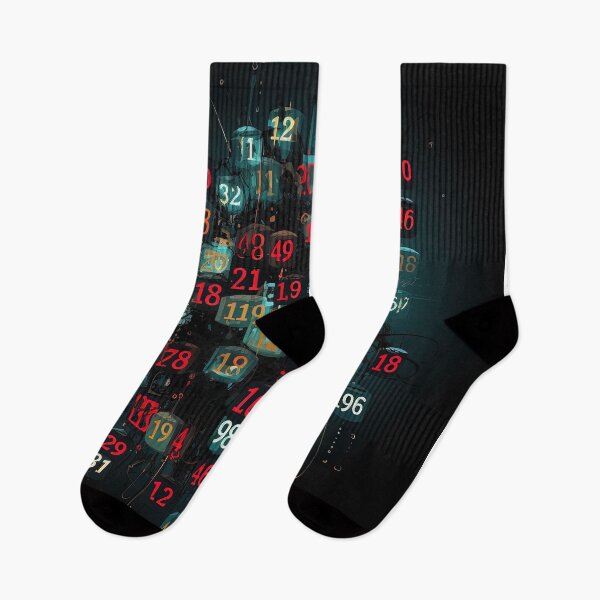 Item preview, grid of numbers in a dark scene designed and sold by artyficial-.