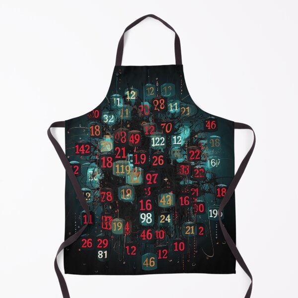 Item preview, grid of numbers in a dark scene designed and sold by artyficial-.