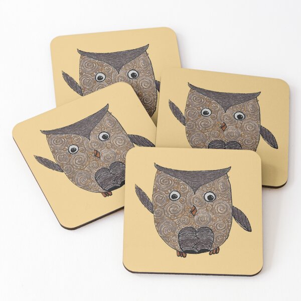 Item preview, Brown Tangle Cartoon Owl Drawing designed and sold by Nina Baldwin.