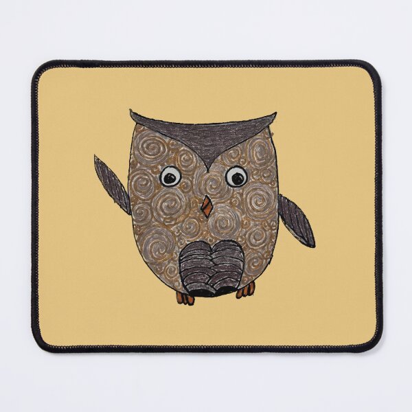 Item preview, Brown Tangle Cartoon Owl Drawing designed and sold by Nina Baldwin.