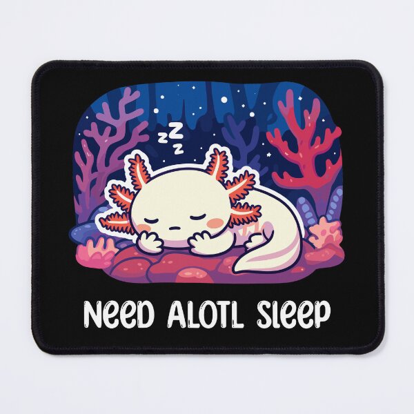 Item preview, Kawaii Axolotl Sleeping designed and sold by DinoKate.
