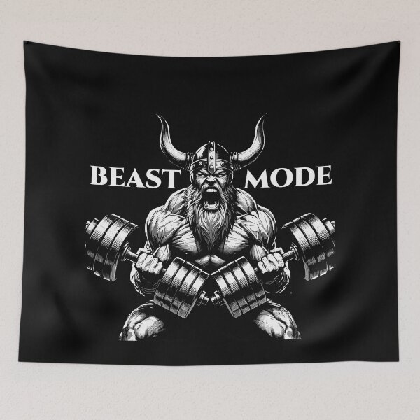 Item preview, Viking dumbbells training biceps beast mode gift designed and sold by Pineapple-Tree.