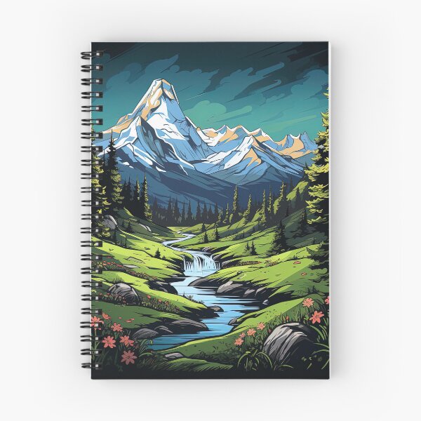 Item preview, meadows and a mountain landscape designed and sold by artyficial-.