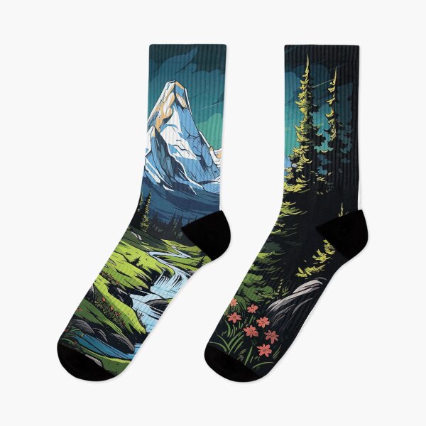 Item preview, meadows and a mountain landscape designed and sold by artyficial-.