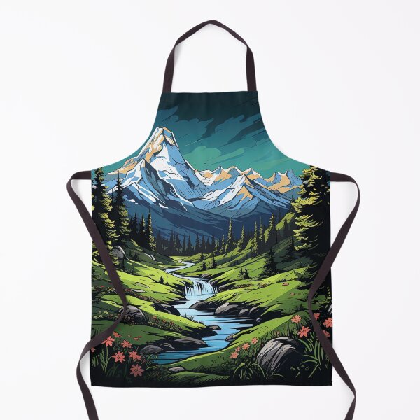 Item preview, meadows and a mountain landscape designed and sold by artyficial-.