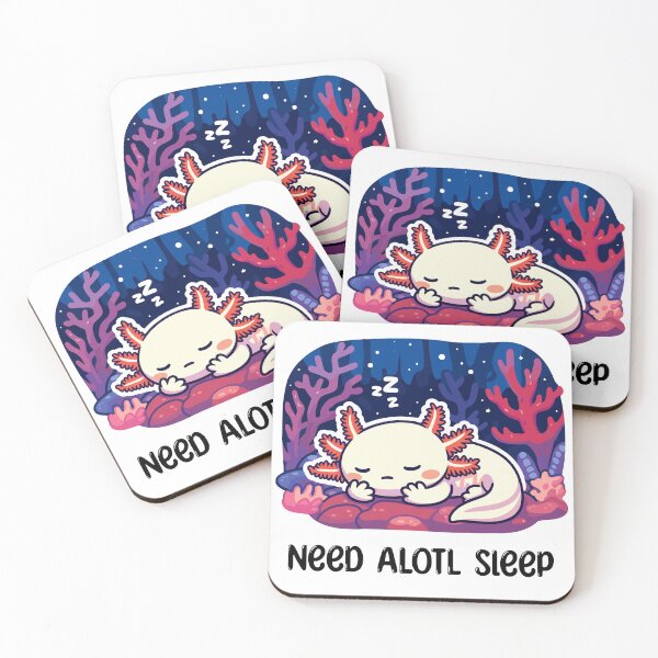 Item preview, Cute Axolotl Sleeping  designed and sold by DinoKate.